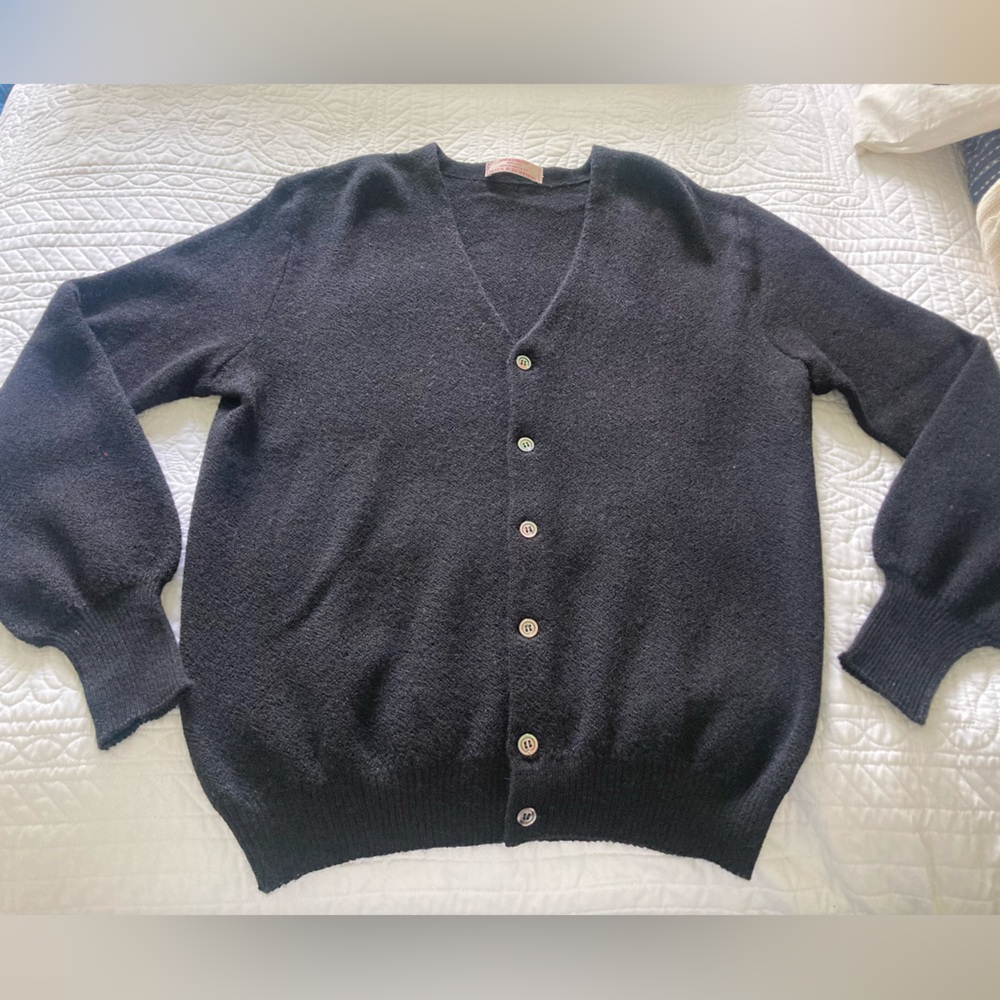 Maus and Hoffman Lemmermayer 100% alpaca cardigan. Black, size 46